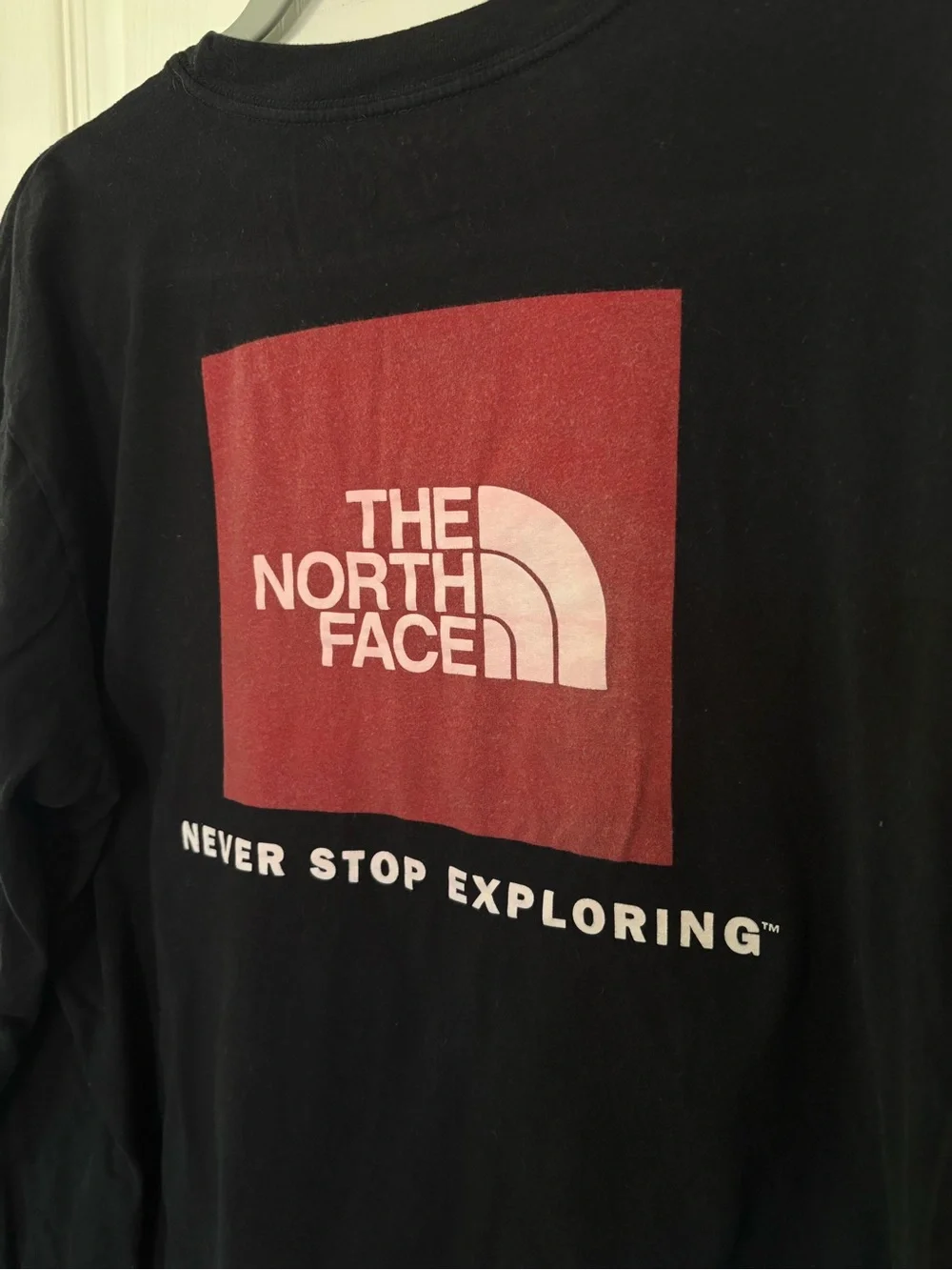 The North Face Black Tee with White Logo